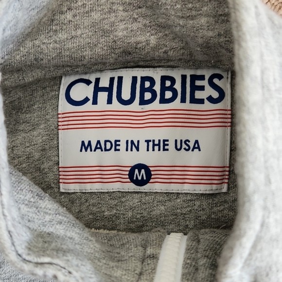 Chubbies Vintage 1/4 Zip USA Sweatshirt Pullover, Gray/Blue/Red/White, Size M - Picture 3 of 5